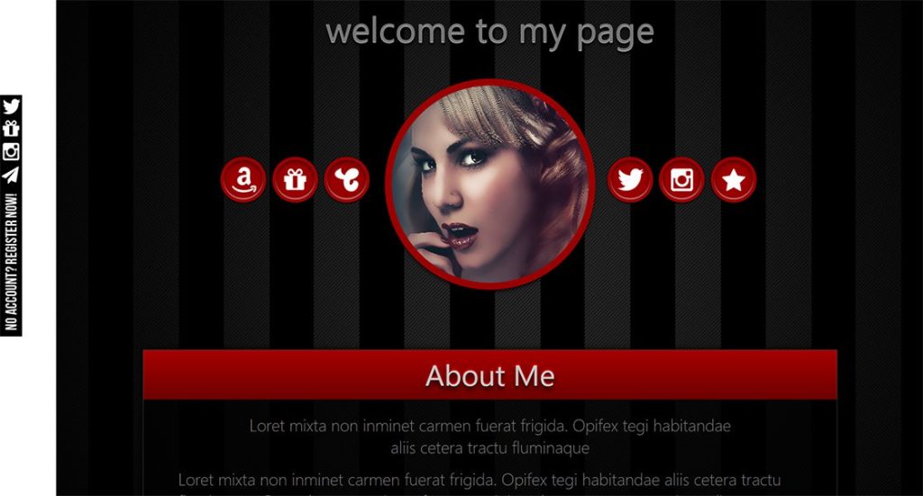 Jak ustawić tło profilu i utworzyć piękną biografię na Chaturbate - przykład 3